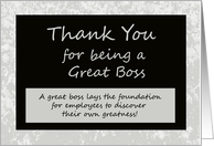 Bosses Day Card -- Thank You for Being a Great Boss card