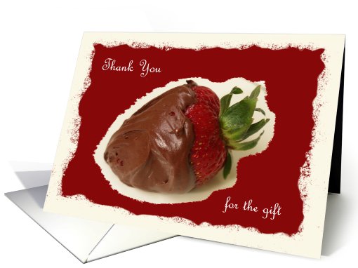 Thank You for the Gift Card -- Chocolate covered Strawberry card