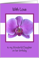 Daughter Birthday Purple Orchid card