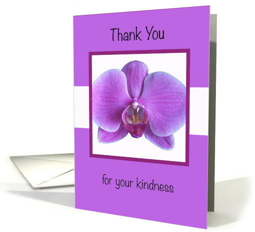 Cancer Kindness Thank You Purple Orchid card (500411)