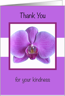 Cancer Kindness Thank You Purple Orchid card