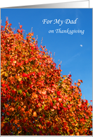 Dad Thanksgiving Card -- Autumn Scene card