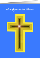 Pastor Appreciation Card -- Cross card