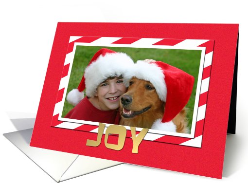 Christmas Holiday Photo Card -- Joy in Red card (511273)