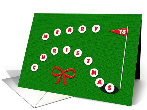 Merry Christmas Golf Christmas card (512704)