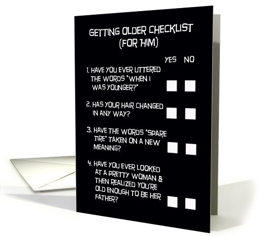Getting Older Humorous Birthday Card for Him card (522121)