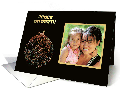 Christmas Peace on Earth Custom Photo with Dove card (523351)