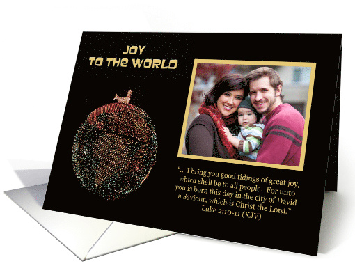 Christian Christmas Custom Photo Joy to the World card (523353)