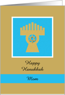 Mom Happy Hanukkah Card -- Menorah card
