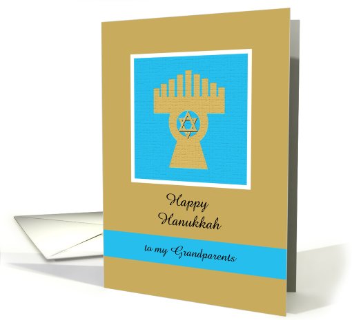 Grandparents Happy Hanukkah Card -- Menorah card (524360)