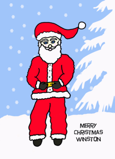 To Winston Letter from Santa Card -- Santa Himself