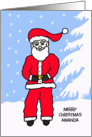 To Amanda Letter from Santa Card -- Santa Himself card