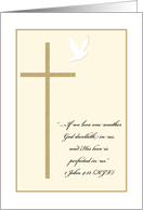 Religious Christian Wedding Invitation -- Cross and Dove card