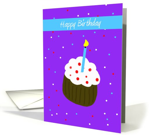 Birthday Greeting Card -- Cupcake Birthday card (550406)
