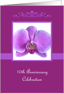 10th Wedding Anniversary Party Invitation -- Elegant Orchid card