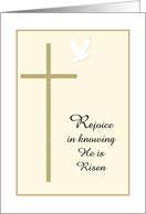 Christian Religious Easter Greeting Card -- Cross and Dove card