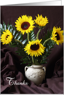 Employee Appreciation Card -- Sunflowers in a Vase card