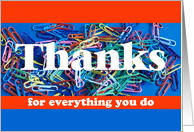 Employee Appreciation Card -- Everything you Do card