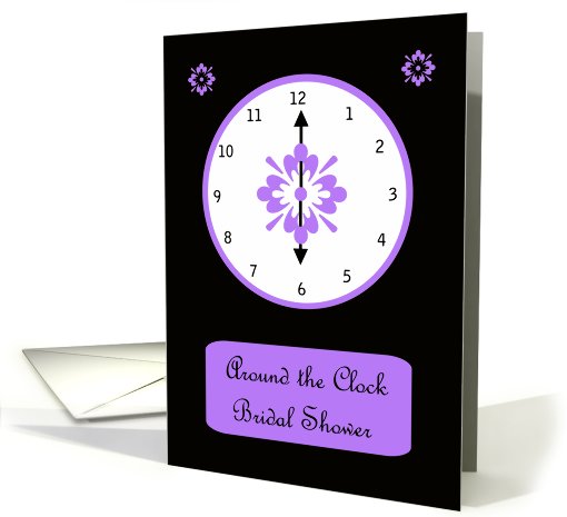 Violet Around the Clock Bridal Shower Invitation card (577958)