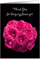 Flower Girl Thank You Beautiful Pink Roses card