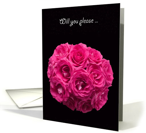 Flower Girl Beautiful Pink Roses card (587621)