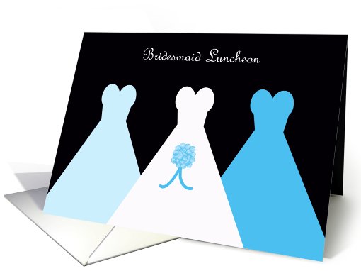 Blue Bridesmaid Luncheon Invitation card (592526)