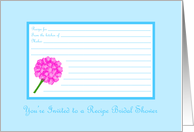 Blue Recipe Card...