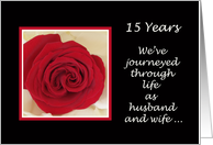 Husband 15th Anniversary Card -- Journey through life card