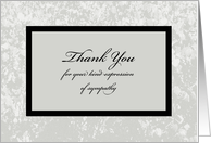 Sympathy or Funeral Thank You Card -- Classic Sympathy Thank You card