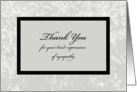 Sympathy or Funeral Thank You Card -- Classic Sympathy Thank You card