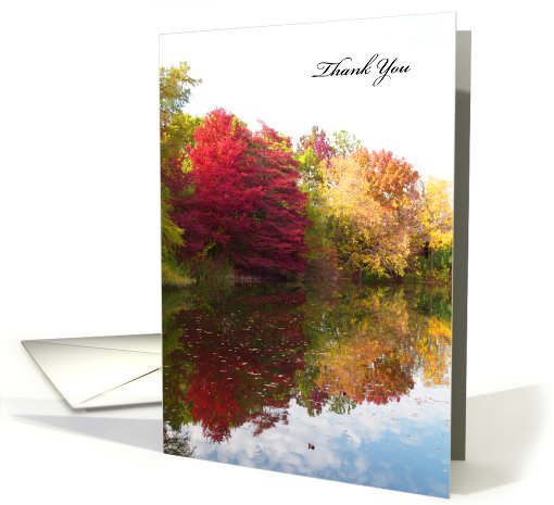 Georgeous Lake Sympathy or Funeral Thank You card (611141)