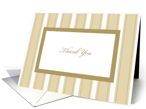 Cream Stripe Sympathy or Funeral Thank You card (611178)