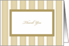 Cream Stripe Sympathy or Funeral Thank You Card