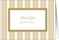 Business Thank You Card -- Classic Corporate Tan card
