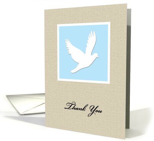 Dove Sympathy or Funeral Thank You card (611711)