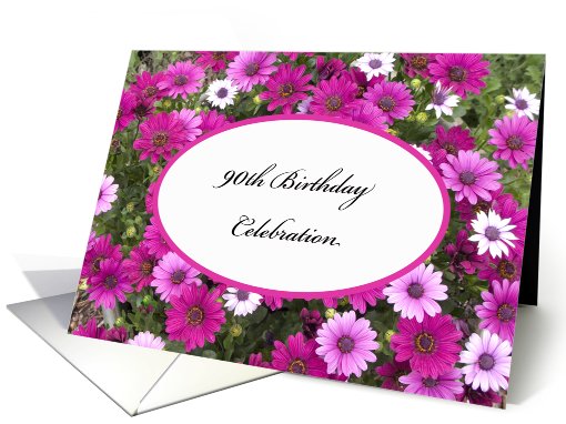 Floral 90th Birthday Party Invitation -- 90th Birthday... (614715)