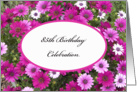 Floral 85th Birthday Party Invitation -- 85th Birthday Celebration card