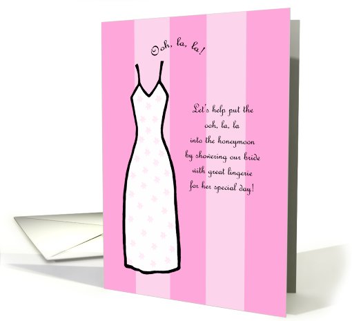 Lingerie Bridal Shower Invitation -- White Lingerie on... (620003)