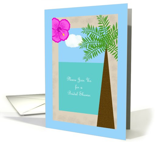 Tropical Bridal Shower Invitation -- Tropical Scene card (621023)