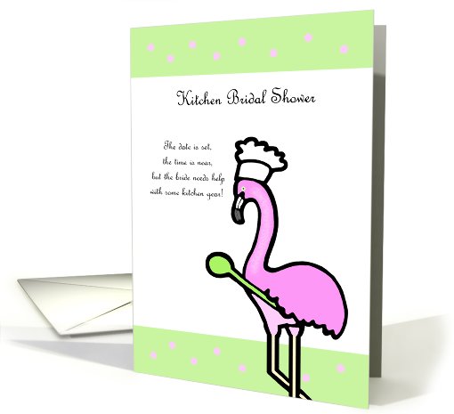 Kitchen Bridal Shower Invitation -- There is a Flamingo in... (626052)