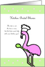 Kitchen Bridal Shower Invitation -- There is a Flamingo in the Kitchen card