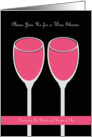 Couple Wine Bridal Shower Invitation -- Rose Wine card