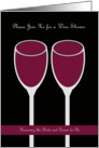 Couple Wine Bridal Shower Invitation -- Red Wine card