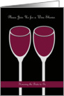 Wine Bridal Shower Invitation -- Red Wine card