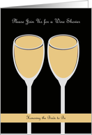 Wine Bridal Shower Invitation -- White Wine card