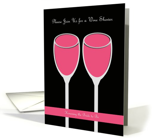 Wine Bridal Shower Invitation -- Rose Wine card (629079)