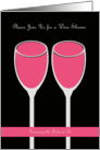Wine Bridal Shower Invitation -- Rose Wine card