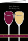 Wine Tasting Paty Invitation -- Two Glasses of Wine card
