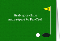 Golf Party Invitation -- The 18th Hole card