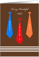 Dad Father’s Day Card -- Three Ties for Dad card